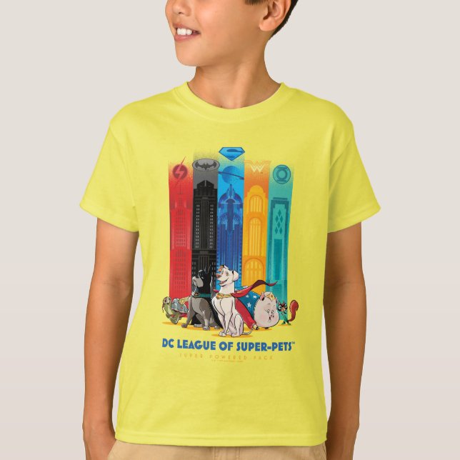 DC League of Super-Pets Metropolis Towers T-Shirt (Front)
