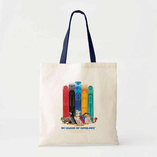 DC League of Super-Pets Metropolis Towers Tote Bag (Front)