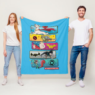 DC League of Super-Pets Panels Fleece Blanket