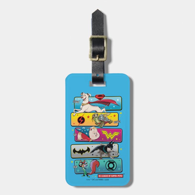 DC League of Super-Pets Panels Luggage Tag (Front Vertical)