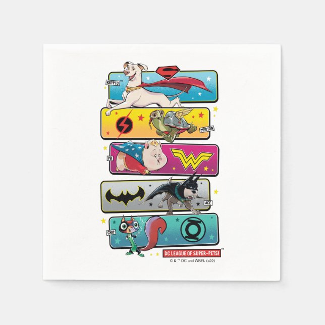 DC League of Super-Pets Panels Napkin (Front)