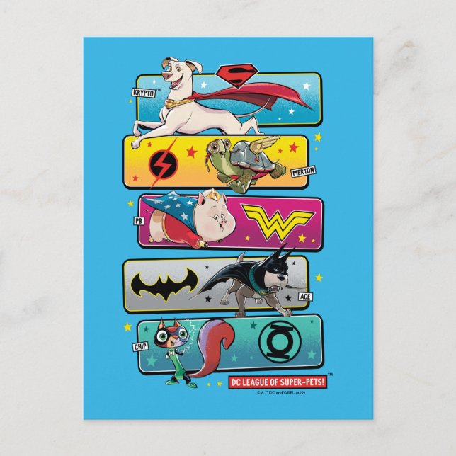 DC League of Super-Pets Panels Postcard (Front)