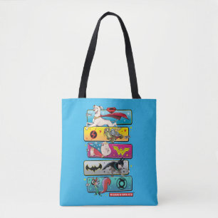 DC League of Super-Pets Panels Tote Bag