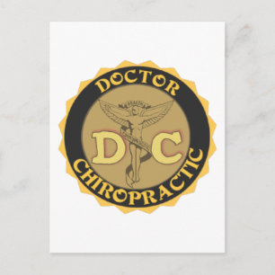 DC LOGO - DOCTOR CHIROPRACTIC CADUCEUS POSTCARD