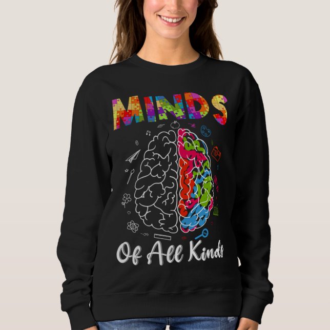 Dc Minds Of All Kinds Autism Awareness Neurodivers Sweatshirt (Front)