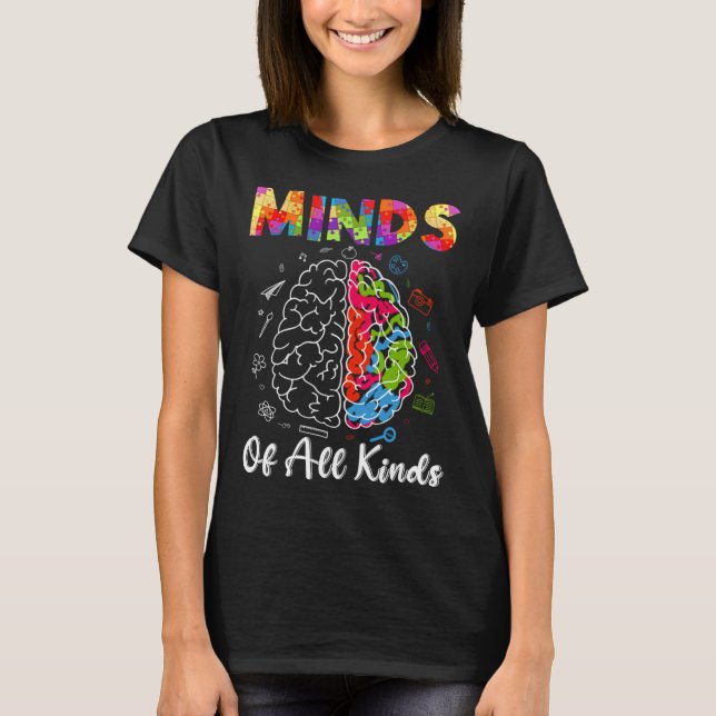 Dc Minds Of All Kinds Autism Awareness Neurodivers T-Shirt (Front)