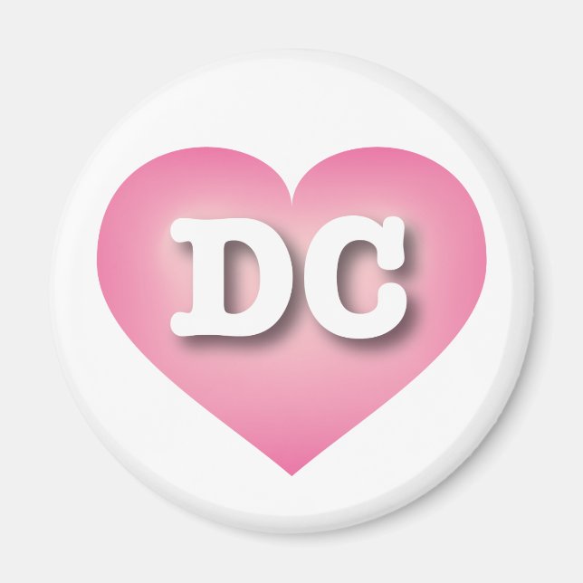 DC Pink Fade Heart - I love DC Magnet (Front)