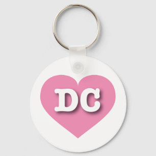 DC Pink Heart - I love DC Key Ring