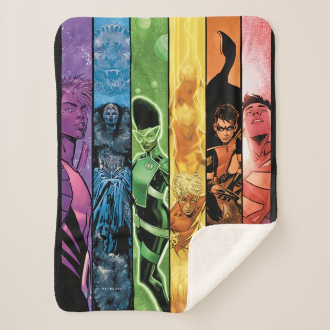 DC Pride Comic Cover 2022 Sherpa Blanket (Front)