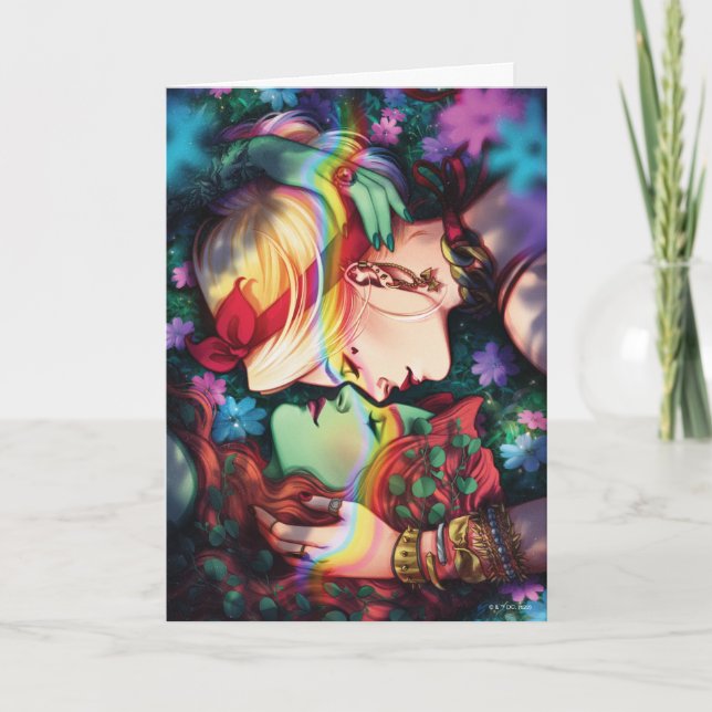DC Pride Harley Quinn & Poison Ivy Comic Cover Card (Front)
