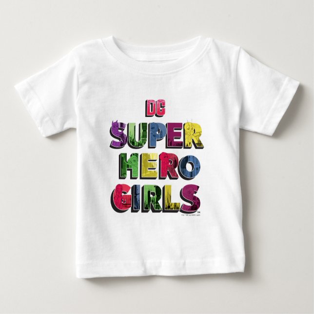 DC Super Hero Girls City Lettering Baby T-Shirt (Front)