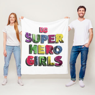 DC Super Hero Girls City Lettering Fleece Blanket