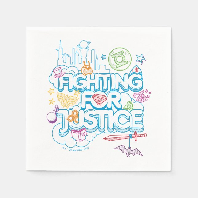 DC Super Hero Girls Fighting For Justice Napkin (Front)