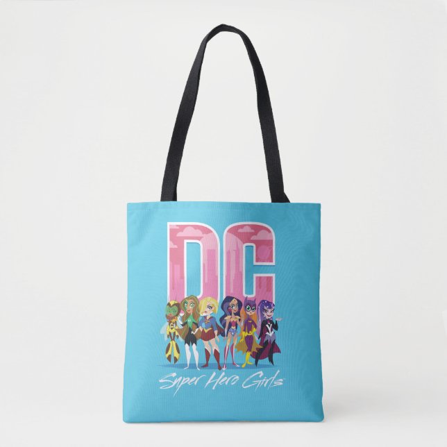 DC Super Hero Girls Lineup Tote Bag (Front)