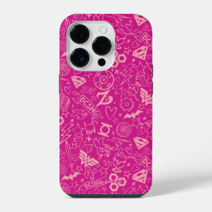 DC Super Hero Girls Pink Icon Pattern iPhone 14 Pro Case