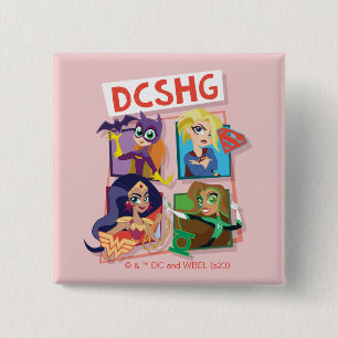 DC Super Hero Girls Quartet 15 Cm Square Badge