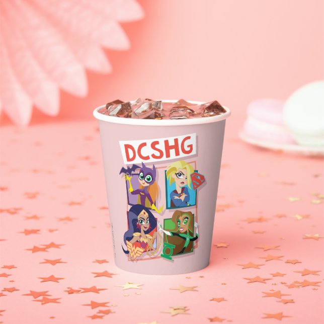 DC Super Hero Girls Quartet Paper Cups (Insitu)