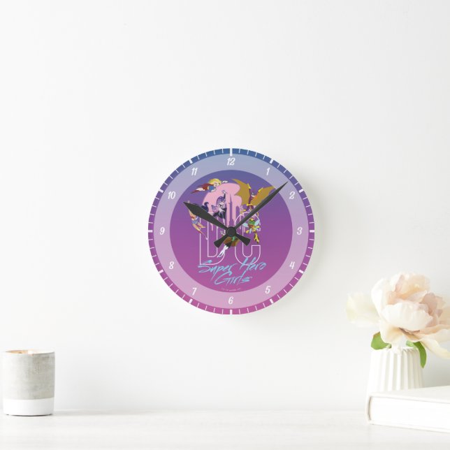 DC Super Hero Girls Skyline Round Clock (Home)
