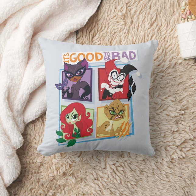 DC Super Villain Girls It's Good To Be Bad Cushion (Blanket)