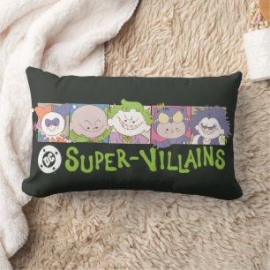 DC Super-Villains Cartoon Lineup Lumbar Cushion