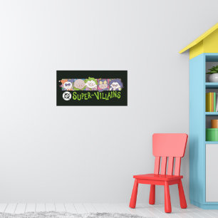 DC Super-Villains Cartoon Lineup Poster