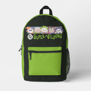 DC Super-Villains Cartoon Lineup Printed Backpack
