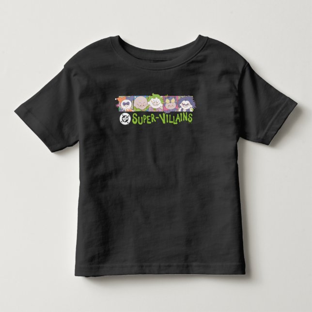 DC Super-Villains Cartoon Lineup Toddler T-Shirt (Front)