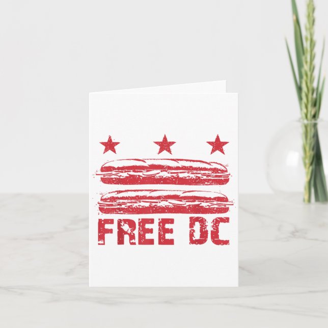 Dc The Sandwich Guy Free Dc, Dc Flag Sub Sandwiche Card (Front)