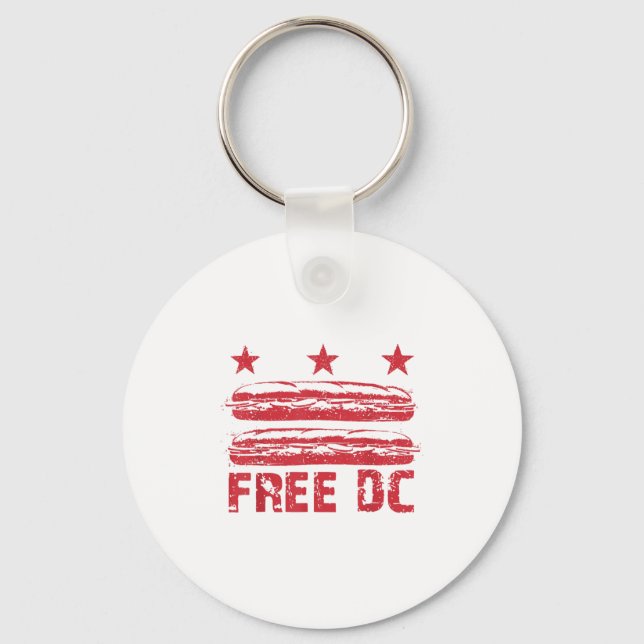 Dc The Sandwich Guy Free Dc, Dc Flag Sub Sandwiche Key Ring (Front)