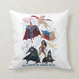DC Trinity Heroes & Super-Pets Cushion