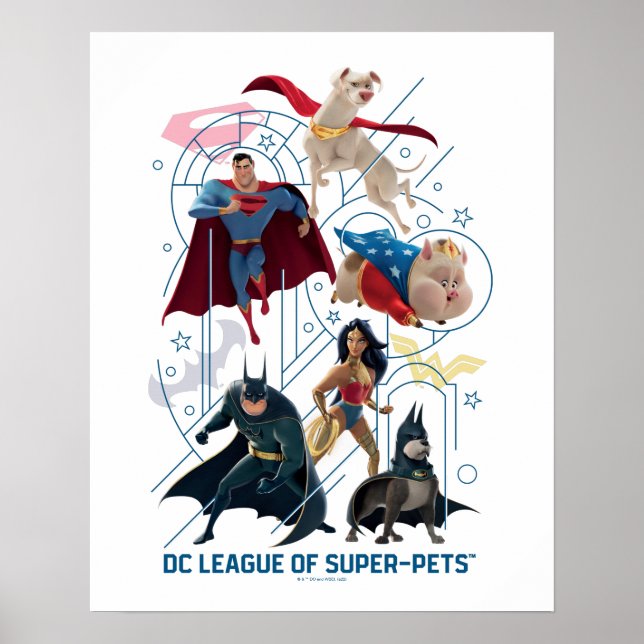 DC Trinity Heroes & Super-Pets Poster (Front)