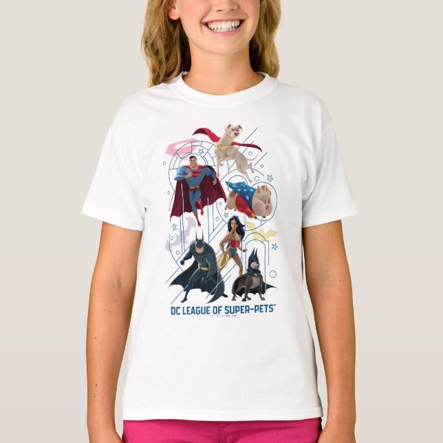 DC Trinity Heroes & Super-Pets T-Shirt (Front)