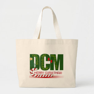 DCM DOCTOR CHIROPRACTIC MEDICINE  CHRISTMAS LARGE TOTE BAG