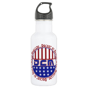DCM DOCTOR CHIROPRACTIC MEDICINE PATRIOTIC LOGO 532 ML WATER BOTTLE