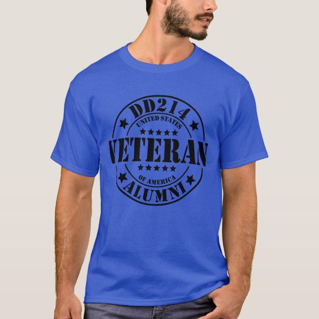 DD214 Veteran Alumni Club T-Shirt (Front)