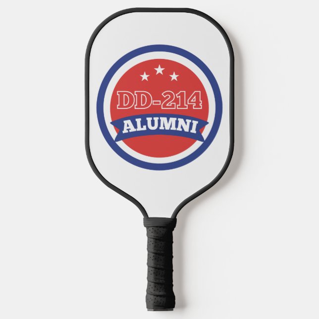 DD-214 Alumni Army Veteran Military Retirement Pickleball Paddle (Front)