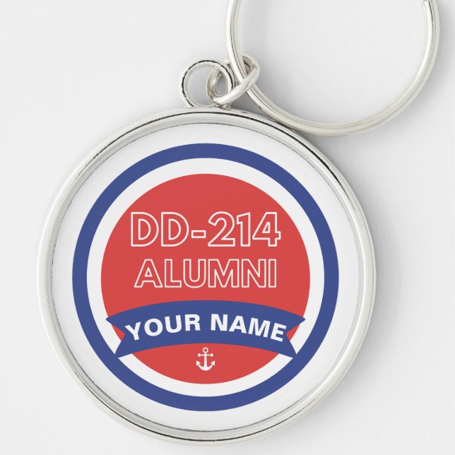 DD-214 Alumni Navy Retirement Key Ring (Front)
