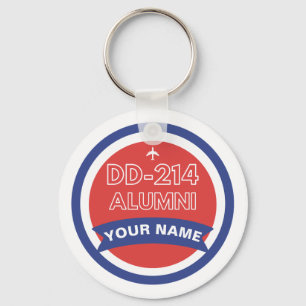 DD-214 Alumni Personalised Airforce Retirement  Key Ring