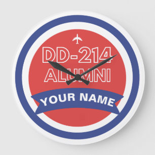 DD-214 Alumni Personalised Airforce Retirement  Large Clock