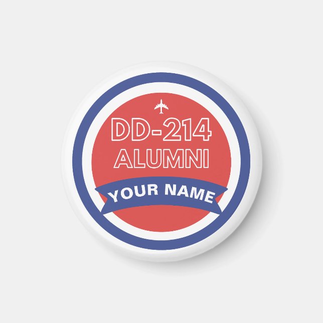 DD-214 Alumni Personalised Airforce Retirement  Magnet (Front)