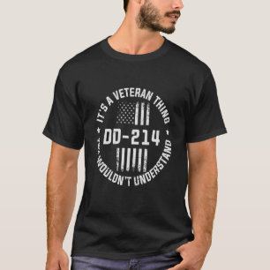 Dd 214 Alumni Veteran U S Flag Soldier T-Shirt