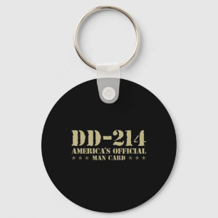 Dd-214 America's Official Man Card Veteran Day Key Ring
