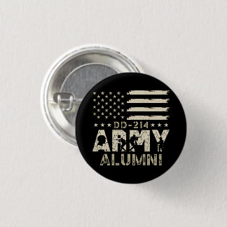 DD-214 Army Alumni Military US Flag Veteran 3 Cm Round Badge