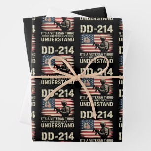 DD-214 Its A Veteran Thing You Wouldn't Understand Wrapping Paper Sheet