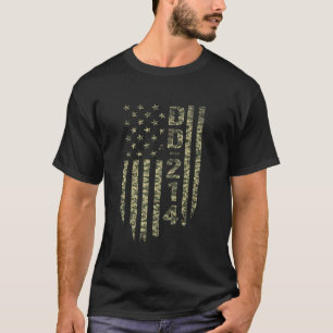 DD 214 US Alumni American Flag US Military Veteran T-Shirt