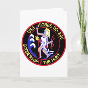 DD-806 USS HIGBEE Destroyer Ship Military Patch Card