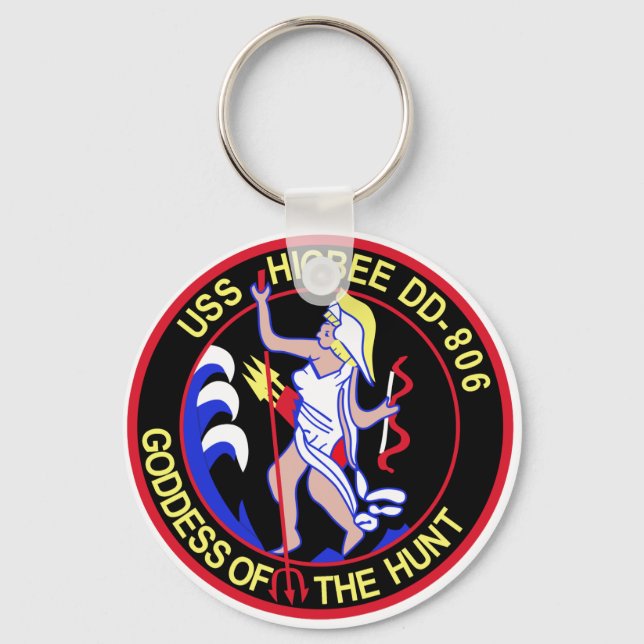 DD-806 USS HIGBEE Destroyer Ship Military Patch Key Ring (Front)