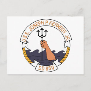 DD-850 USS JOSEPH P KENNEDY JR Destroyer Ship Postcard