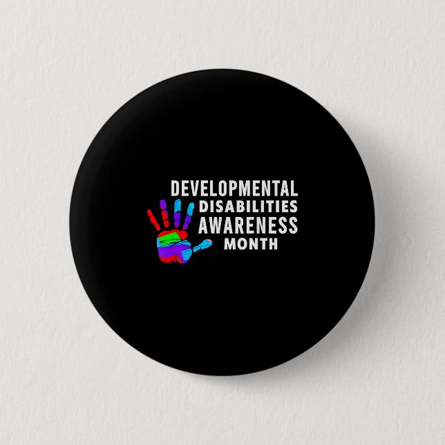 Dd Awareness - Developmental Disabilities Awarenes 6 Cm Round Badge (Front)