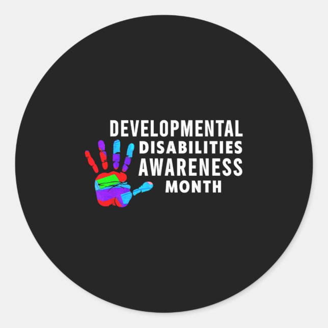 Dd Awareness - Developmental Disabilities Awarenes Classic Round Sticker (Front)
